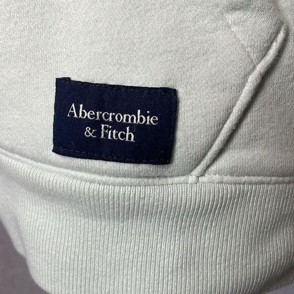 Abercrombie & Fitch Mint Green Fleece Lined Relaxed Fit Hoodie (Size: Small) - Picture 9 of 11